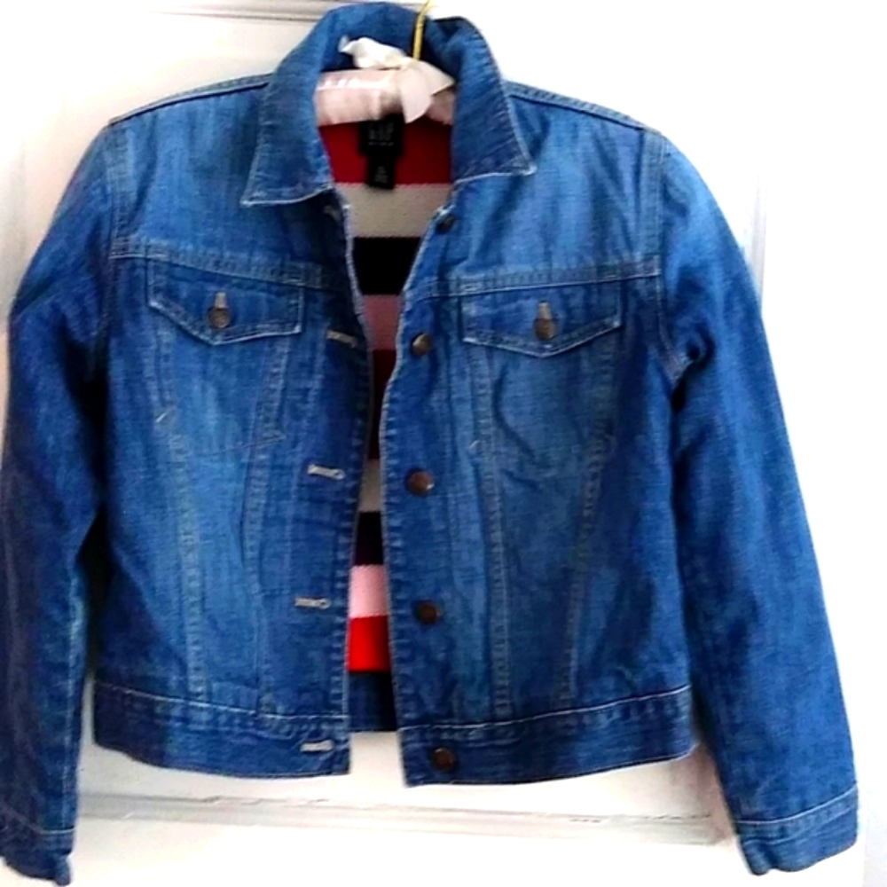 Gap Girls size 12 denim with sweater inside jacket
